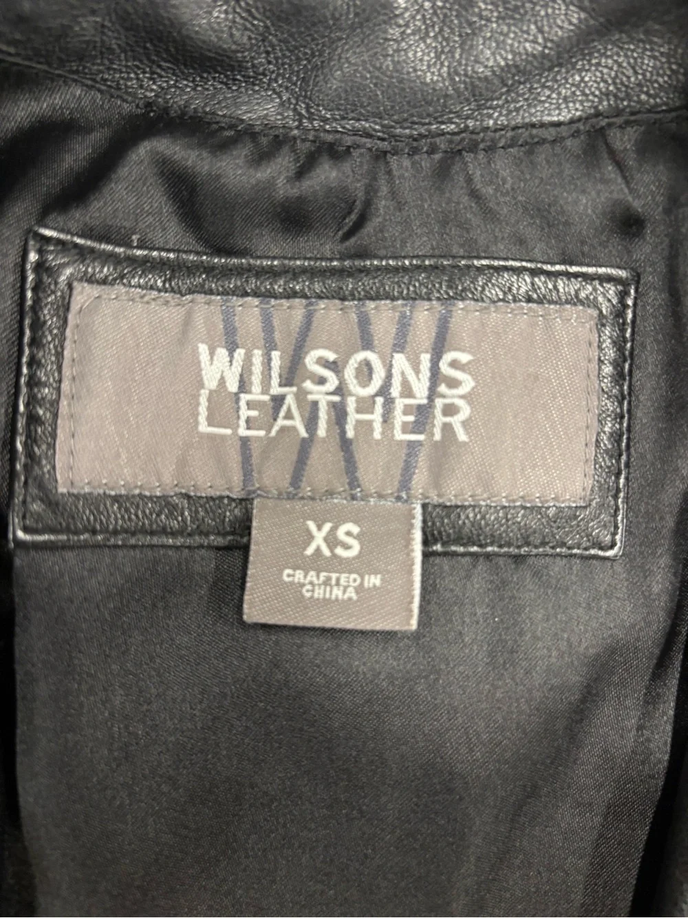 Vintage Wilsons Leather Black Women's Button-Front Leather Blazer